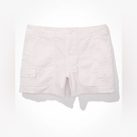 American Eagle Snappy Stretch ‘90s Boyfriend Cargo Shorts Pink Size 2 - Picture 3 of 15